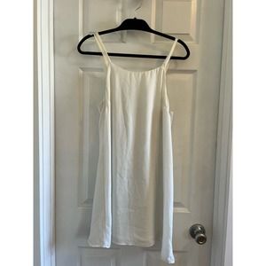 White mini dress with bow